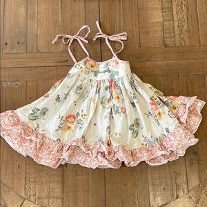 Cheeky plum antique rose floral twirl dress 18 months made in the USA original